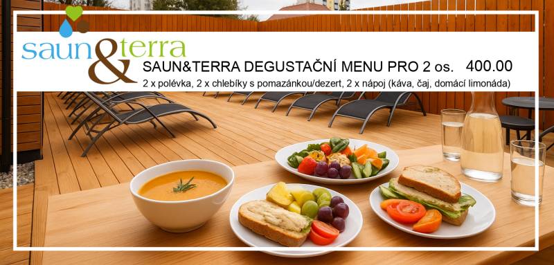 Voucher SAUN&TERRA DEGUSTAČNÍ MENU PRO 2 os.