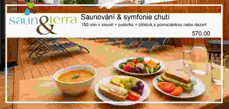 Voucher Saunování & symfonie chutí